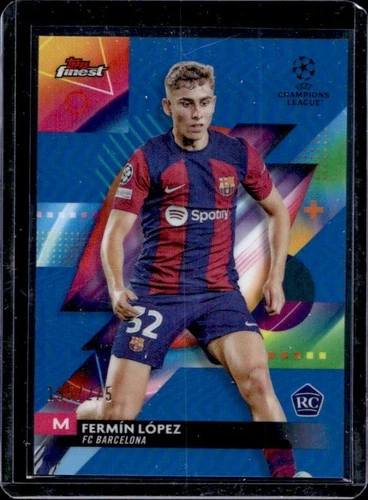 Fermin Lopez 2023 Panini Finest UEFA Sky Blue Refractor /275