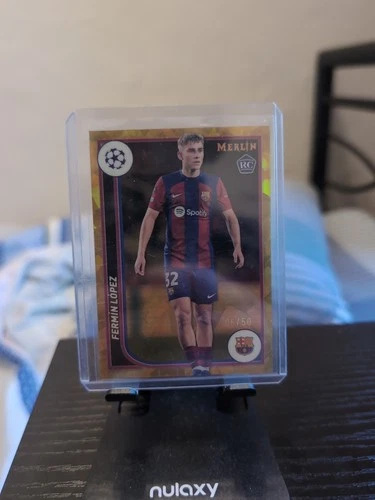Fermin Lopez 2024 Panini Merlin Chrome Gold Atomic Refractor /50