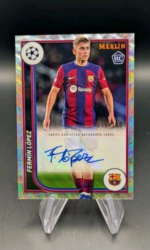 Fermin Lopez 2024 Topps Merlin UEFA Blue Wave /150