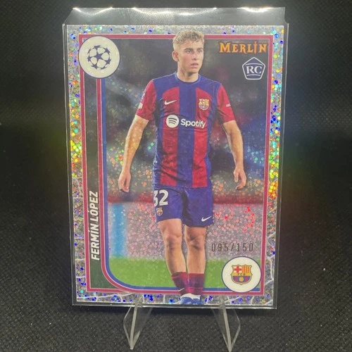 Fermin Lopez 2024 Topps Merlin UEFA Club Competitions Speckle Refractor /150