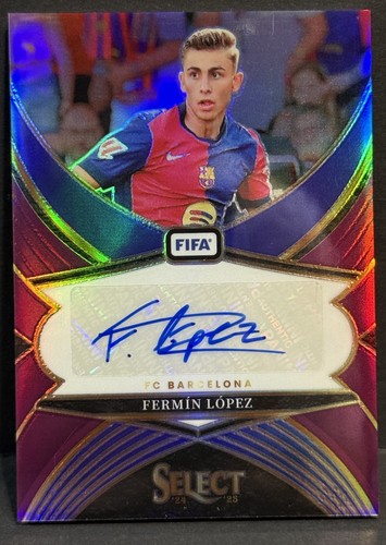 Fermin Lopez 2024 Panini Select FIFA Purple Prizm /49