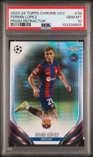 Fermin Lopez 2023 Topps Chrome UEFA UCC Prism Refractor #38