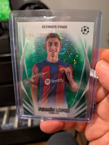 Fermin Lopez 2023 Panini UEFA Club Competitions Green Refractor /99