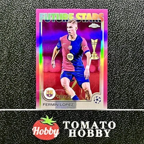 Fermín López 2024 Topps Chrome UEFA Pink Refractor /250