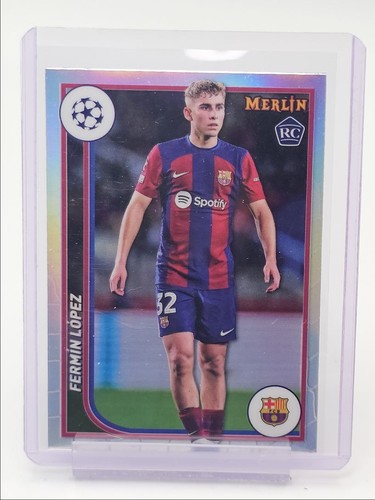 Fermín López 2023 Topps Cromo Merlín UEFA Refractor