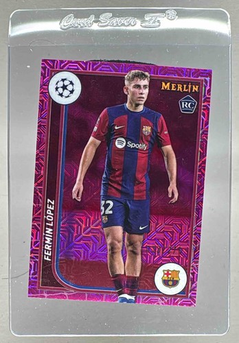 Fermín López 2023 Topps Cromo Merlín UEFA Rosa Mojo Refractor /275
