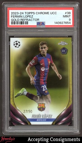 Fermín López 2023 Topps Cromo UEFA Oro Refractor /50