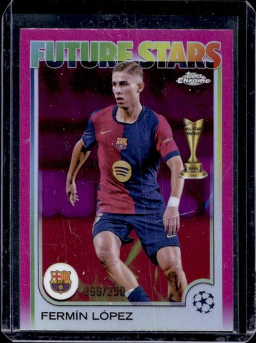 Fermín López 2024 Topps Cromo UEFA Rosa Refractor /250