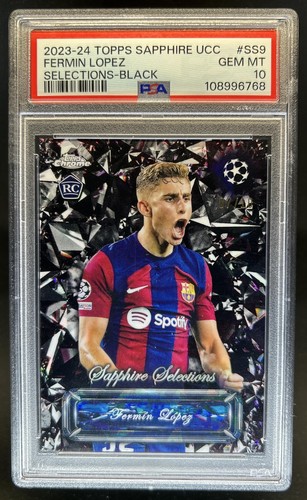 Fermín López 2023 Topps Cromo Zafiro UEFA Negro /10