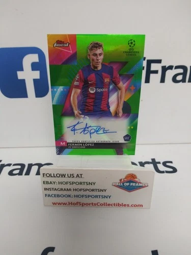 Fermín López 2024 Topps Finest UEFA Green Refractor /99