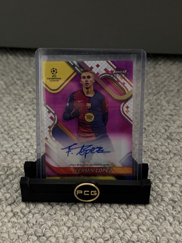 Fermín López 2024 Topps Finest UEFA Rosa Refractor /125
