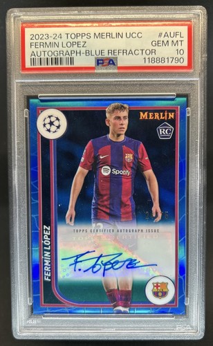 Fermín López 2023 Topps Merlin Chrome Blue Refractor /75