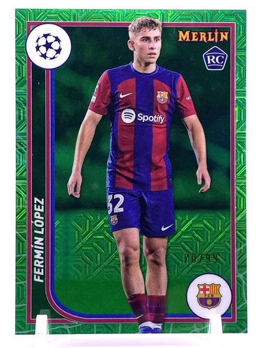 Fermín López 2023 Topps Merlin UEFA Green Mojo /99