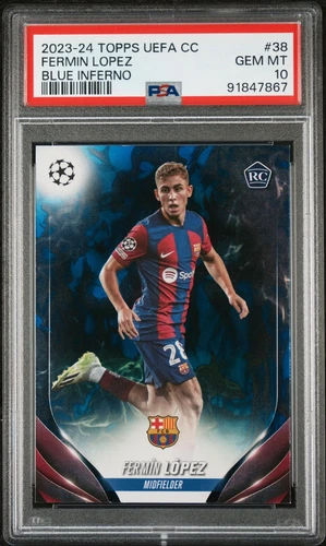 Fermín López 2023 Topps UEFA Club Competition Blue Inferno /125