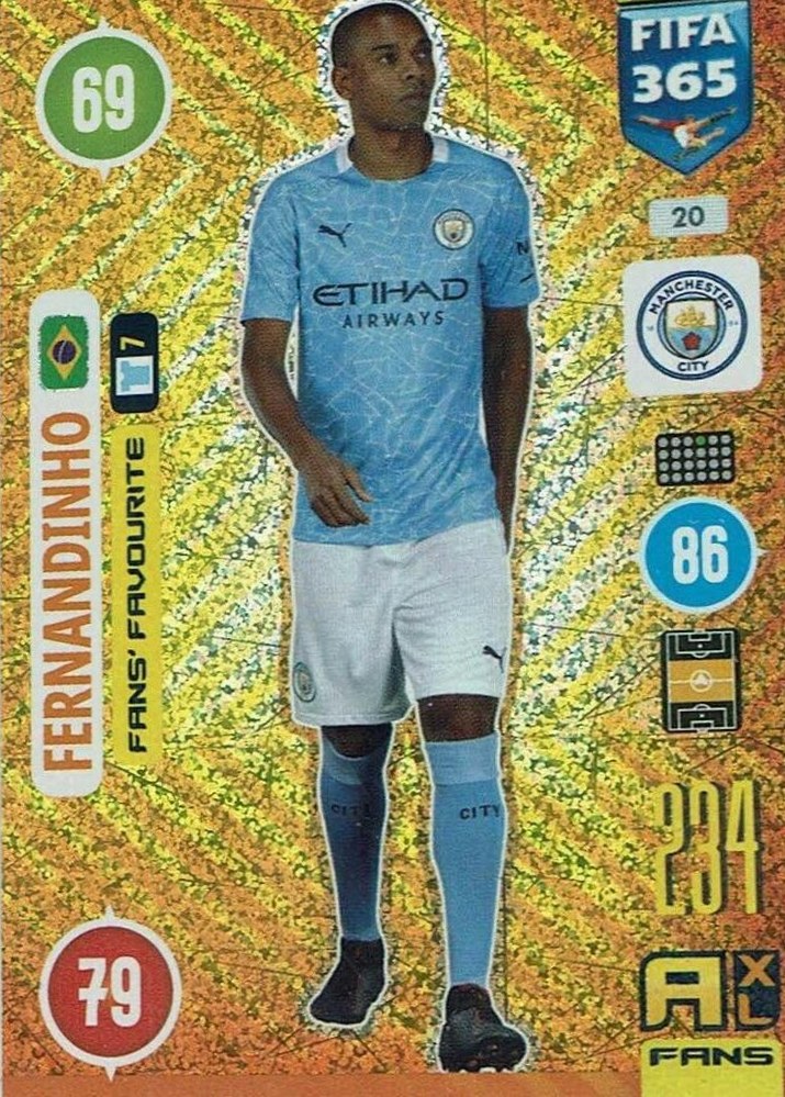 Fernandinho 2021 Panini Adrenalyn XL FIFA 365