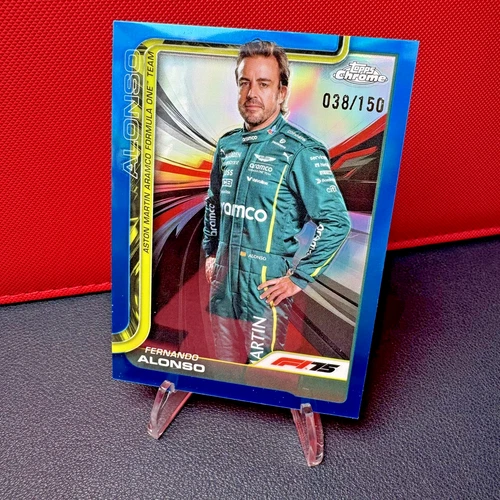 Fernando Alonso 2025 Topps Chrome F1 Blue /150
