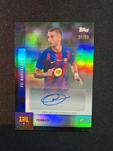 Ferran Torres 2025 Topps Barcelona Team Set /99