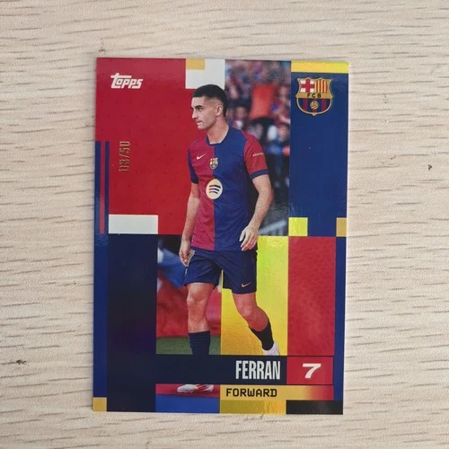 Ferran Torres 2024 Topps Barcelona Team Set Yellow /50