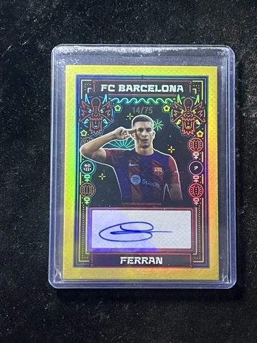 Ferran Torres 2023 Topps Barcelona Yellow /75