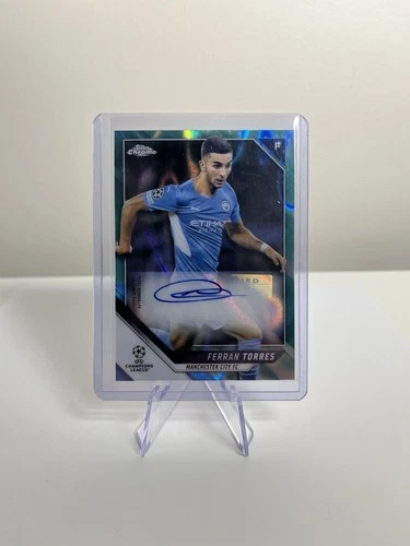 Ferran Torres 2021 Topps Chrome Aqua Lava Refractor
