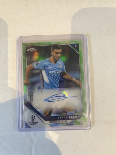 Ferran Torres 2021 Topps Chrome Green /99