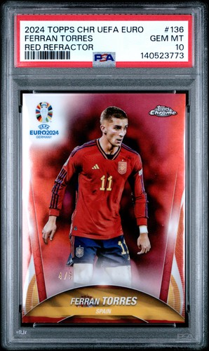 Ferran Torres 2024 Topps Chrome Red Refractor /5
