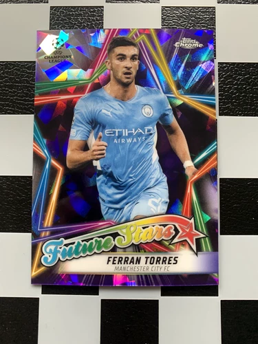 Ferran Torres 2022 Topps Chrome Sapphire Purple /25