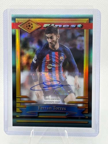 Ferran Torres 2022 Topps Finest Aqua Refractor /20