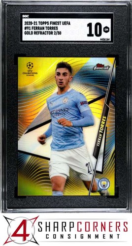 Ferran Torres 2020 Topps Finest Gold Refractor /50