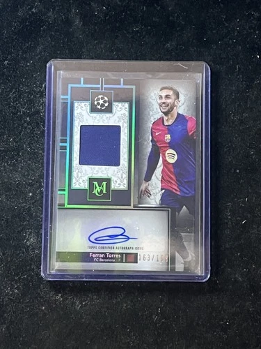 Ferran Torres 2024 Topps Museum Aquamarine /199
