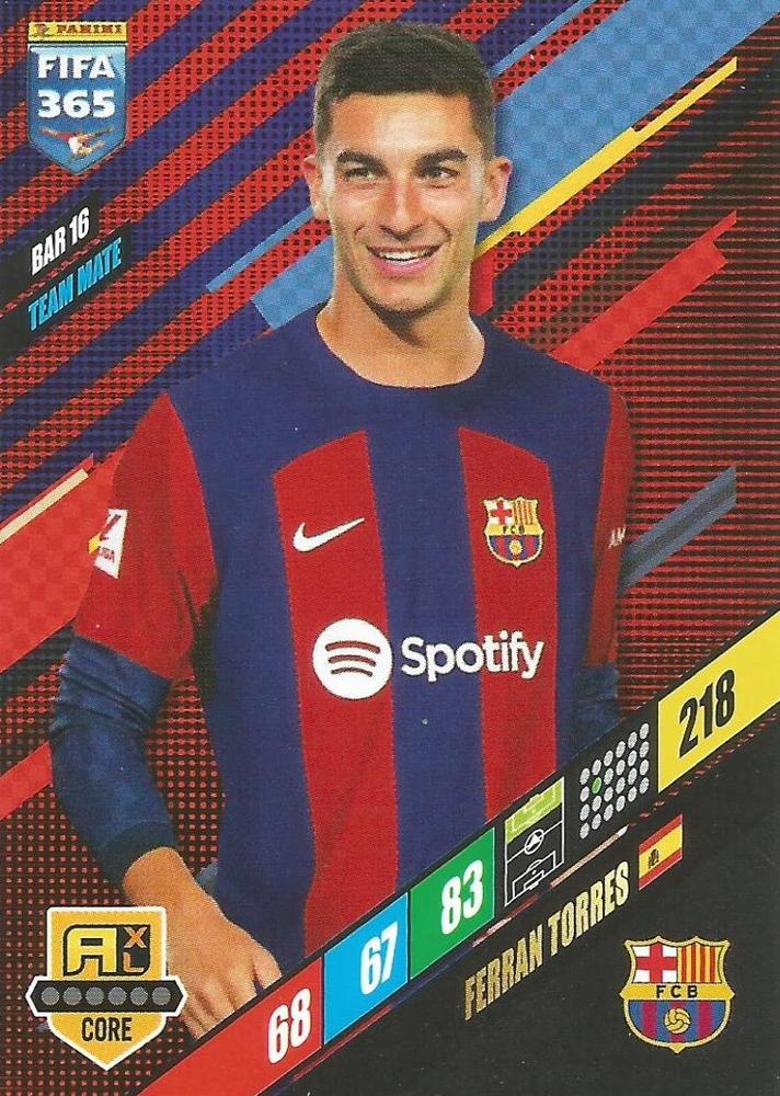 Ferran Torres 2024 Panini Adrenalyn XL FIFA 365