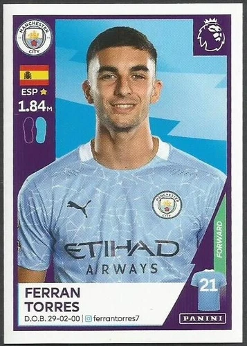Ferran Torres 2021 Panini Premier League