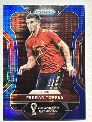 Ferran Torres 2022 Panini Prizm FIFA World Cup Qatar Blue Pulsar Prizm /49