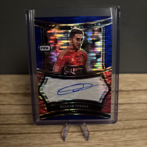 Ferran Torres 2024 Panini Select Blue Pulsar Prizm