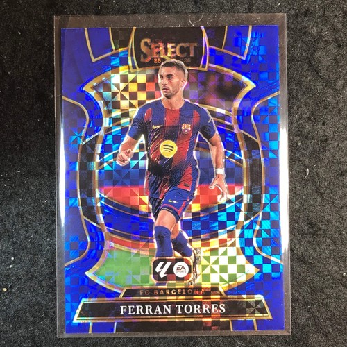 Ferran Torres 2025 Panini Select La Liga Terrace Blue Checker #5
