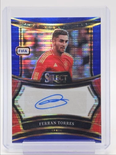 Ferran Torres 2024 Panini Select Pulsar Azul Prizm