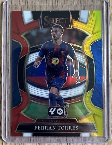 Ferran Torres 2025 Panini Select Yellow Red Blue Prizm