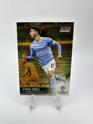 Ferran Torres 2020 Topps Stadium Club Chrome UEFA Gold /50
