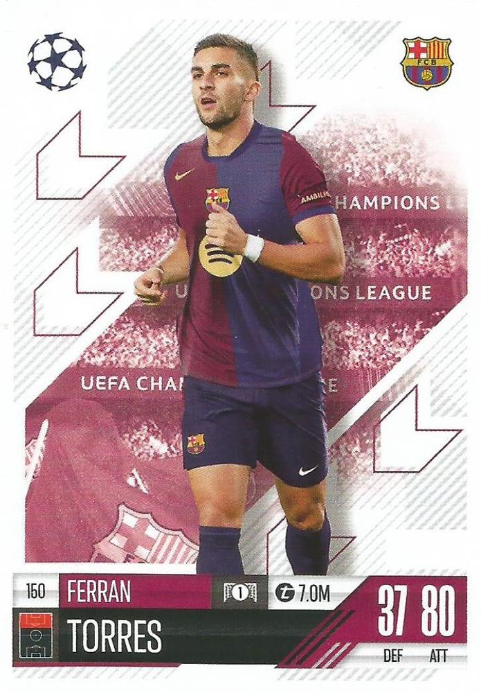Ferran Torres 2024 Topps Match Attax UEFA Club Competitions