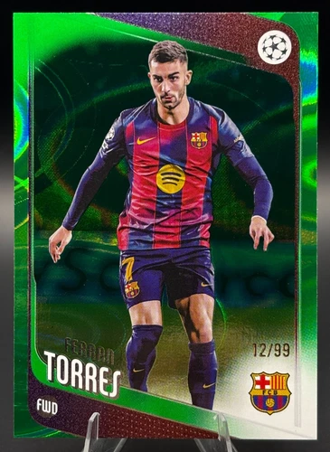 Ferran Torres 2025 Topps UCC Green Raindrops /99