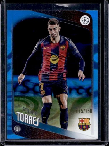 Ferran Torres 2025 Topps UEFA Blue Raindrops /150