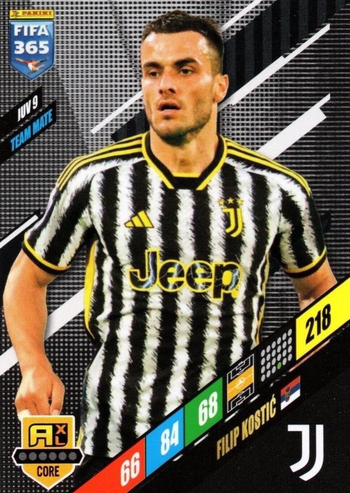 Filip Kostic 2024 Panini Adrenalyn XL FIFA 365