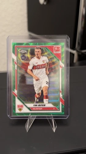 Finn Jeltsch 2025 Topps Chrome Bundesliga Green Wave /99