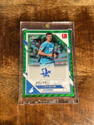 Fisnik Asllani 2026 Topps Chrome Bundesliga Green Wave Refractor /99