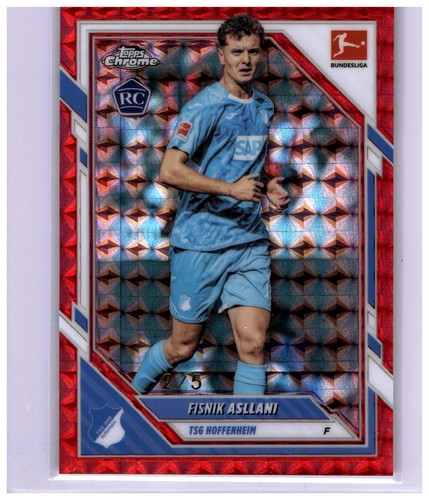 Fisnik Asllani 2025 Topps Chrome Red Geometric /5