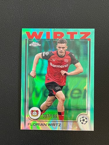 Florian Wirtz 2024 Topps Chrome Aqua Lava Refractor /199