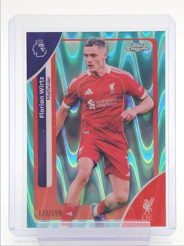 Florian Wirtz 2026 Topps Chrome Aqua Raywave /199