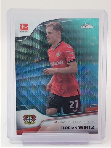 Florian Wirtz 2022 Topps Chrome Aqua Wave /275
