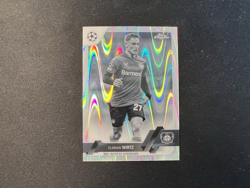 Florian Wirtz 2023 Topps Chrome Black and White RayWave Refractor