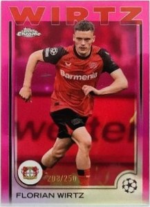 Florian Wirtz 2024 Topps Chrome Blue and Pink 84/150 and 208/250